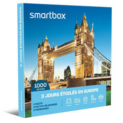 Coffret Cadeau SMARTBOX - 3 jours étoilés en Europe - 2 nuits avec petits-déjeuners pour 2 personnes