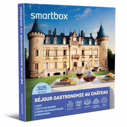 Coffret Cadeau SMARTBOX - Séjour gastronomie châteaux et belles demeures - 1 nuit avec petit-déjeuner et dîner gastronomique  ...
