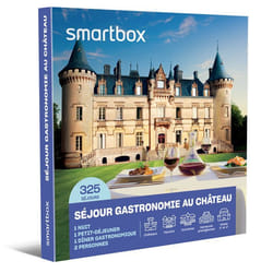 Coffret Cadeau SMARTBOX - Séjour gastronomie châteaux et belles demeures - 1 nuit avec petit-déjeuner et dîner gastronomique pour 2