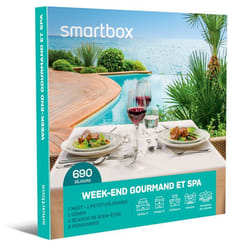 Coffret Cadeau SMARTBOX - Week-end gourmand et spa - 1 nuit avec petit-déjeuner 1 dîner et 1 séance de bien-être pour 2 personnes