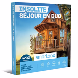 Coffret Cadeau SMARTBOX - Insolite - Séjour en duo - 1 nuit avec ou sans petit-déjeuner pour 2 personnes
