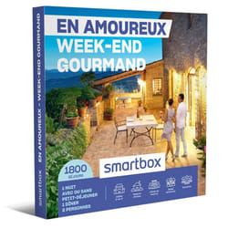 Coffret Cadeau SMARTBOX - En amoureux - Week-end gourmand - 1 nuit avec ou sans petit-déjeuner et 1 dîner pour 2 personnes