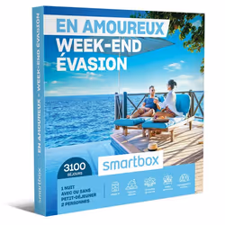 Coffret Cadeau SMARTBOX - En amoureux - Week-end évasion - 1 nuit avec ou sans petit-déjeuner pour 2 personnes