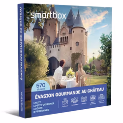 Coffret Cadeau SMARTBOX - Évasion gourmande châteaux et belles demeures - 1 nuit avec petit-déjeuner et dîner pour 2 personne ...