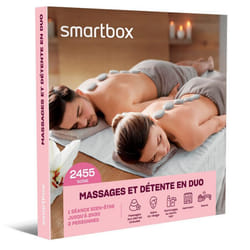 Coffret Cadeau SMARTBOX - Massages et détente en duo - 1 séance bien-être jusquà 2h30 pour 2 personnes