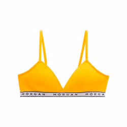 Morgan Soutien-gorge triangle coques amovibles en coton ISA - jaune - 80A