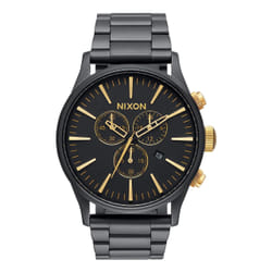 Nixon Sentry Chrono Montre bracelet Mâle Quartz Noir
