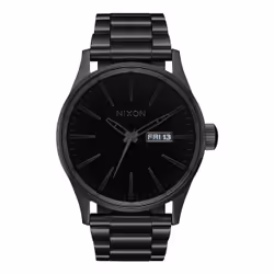 Nixon Sentry Stainless Steel Noir uni / Noir, Imperméable, Quartz