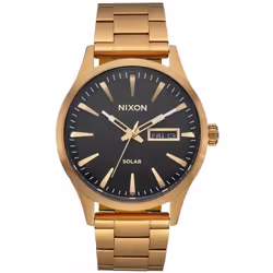 Montre sentinelle solaire en acier inoxydable Nixon