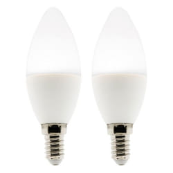 Lot de 2 ampoules flamme LED E14 - 5W - Blanc neutre - 400lm - 4000K - Elexity