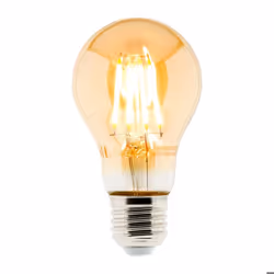 Ampoule déco filament LED ambrée 4W E27 2500K - Zenitech