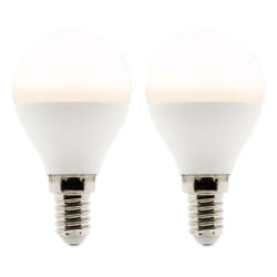 Lot de 2 ampoules LED Sphérique 5W E14 400lm 2700K - Zenitech