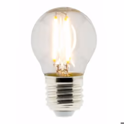 Ampoule déco filament LED sphérique 4W E27 470lm 2700K - Blanc chaud - Zenitech