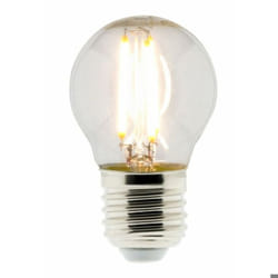 Ampoule déco filament LED sphérique 4W E27 470lm 2700K - Blanc chaud - Zenitech