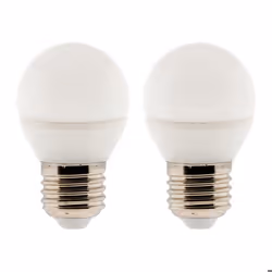 Lot de 2 ampoules LED sphériques 52W E27 470lm 2700K - Zenitech