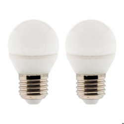 Lot de 2 ampoules LED sphériques 52W E27 470lm 2700K - Zenitech