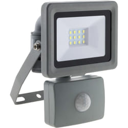 Projecteur LED + détecteur de mouvement 10W 850lm - Gris - Elexity