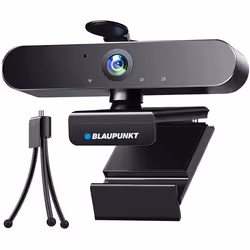 Webcam Full HD 2K avec trépied - Blaupunkt - BLP0005 - Noir