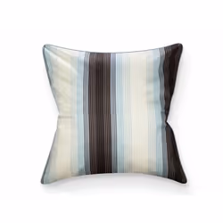 Taie d'oreiller carrée rayée bleue et chocolat de la marque Esprit, coordonnée au linge de lit de la gamme Horizon. Dimension ...