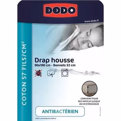 DODO Drap housse Taupe 90 x 190