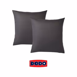 Protégez vos oreillers et passez de meilleures nuits avec ce lot de 2 taies d'oreiller carrées DODO en coton 57 fils/antibact ...