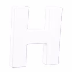 Clairefontaine Petite Lettre H 12Cm, 5 an(s), Papier, Blanc