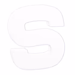 Clairefontaine Petite Lettre S 12Cm, 5 an(s), Papier, Blanc