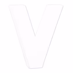 Clairefontaine Petite Lettre V 12Cm, 5 an(s), Papier, Blanc