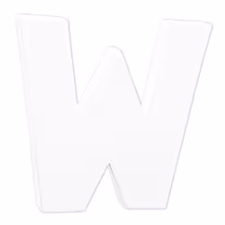 Clairefontaine Petite Lettre W 12Cm, 5 an(s), Papier, Blanc
