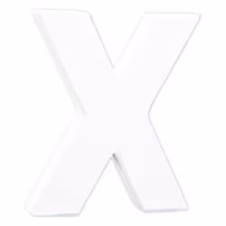 Clairefontaine Petite Lettre X 12Cm, 5 an(s), Papier, Blanc
