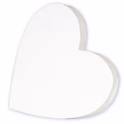 Clairefontaine Petit Coeur Plein 12Cm, 5 an(s), Papier, Blanc