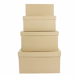 Clairefontaine Assort 4 Boîtes Rect 8X19X7/17X28X15Cm, 5 an(s), Papier