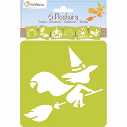 Clairefontaine Set de 6 pochoirs, Halloween, 3 an(s), Plastique, Vert