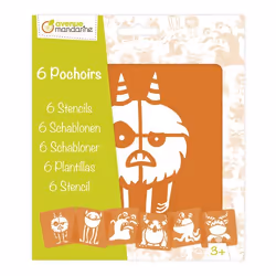 Avenue Mandarine PO011C, Pochoir art, Adultes et enfants, Orange, Garçon/Fille, 150 mm, 150 mm
