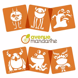Avenue Mandarine PO011C papeterie Orange Pochoir art