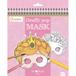 Clairefontaine Graffy Pop Mask, Fille, 5 an(s), Papier, Rose, 1 pièce(s)