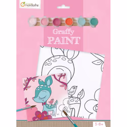 Clairefontaine Graffy Paint, Faon, 20X20 Cm, 5 an(s), Toile, Multicolore, 8 pièce(s)