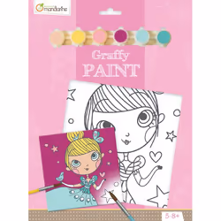 Clairefontaine Graffy Paint, Princesse, 20X20 Cm, 5 an(s), Toile, Multicolore