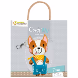 Avenue Mandarine Mini Couz'In, Multicolore, Chien, Feutrine, Boîte