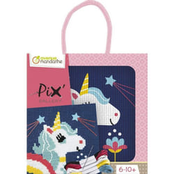Kit Point de croix PixGallery pour enfant - Licorne