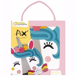 Avenue Mandarine KC120C, Animaux, Multicolore, Coton, 8 pièce(s), Boîte avec crochet, Rose, Jaune