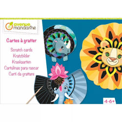 Avenue Mandarine Boîte créative, Mandala animaux à gratter