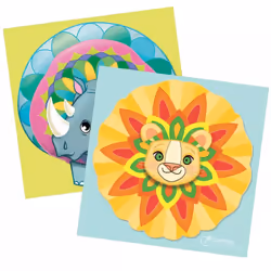 Avenue Mandarine Boîte créative, Mandala animaux à gratter