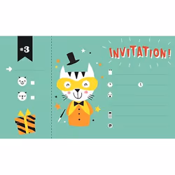 Clairefontaine Cartes D’Invitation, Animaux, 5 an(s), Papier, Vert