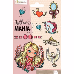 Clairefontaine Tattoo' Mania, Princesse, 5 an(s), Plastique, Multicolore