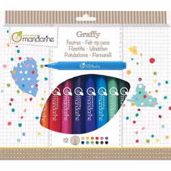 Clairefontaine Pochette De 12 Feutres, 3 an(s), Feutrine, Multicolore