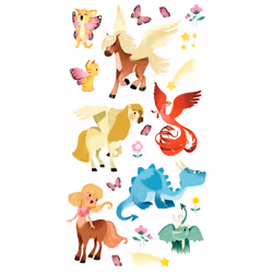 Clairefontaine Decalco' Mania, Animaux Fantastiques, 5 an(s), Plastique, Bois, Multicolore, 2 pièce(s)
