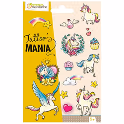 Avenue Mandarine Tattoo Mania, Multicolore, Enfants et adultes, unisexe, Unicorns/Magic