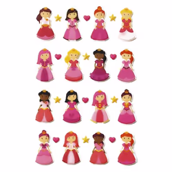 Clairefontaine Cooky, Sach 1 pl 7,5x12cm, Princesses 2, 4 an(s), Rose