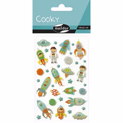 Clairefontaine Cooky, Sach 1 Pl 7,5X12Cm, Fusées Spatiales